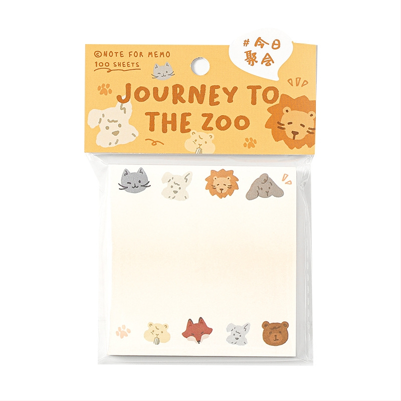 Jurnal de călătorie la grădina zoologică — 100 de file, hârtie, ilustrații în stil desen animat, imprimare