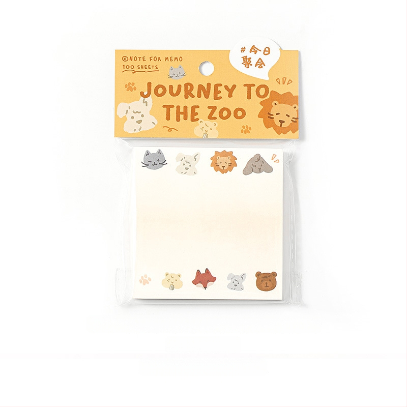 Jurnal de călătorie la grădina zoologică — 100 de file, hârtie, ilustrații în stil desen animat, imprimare