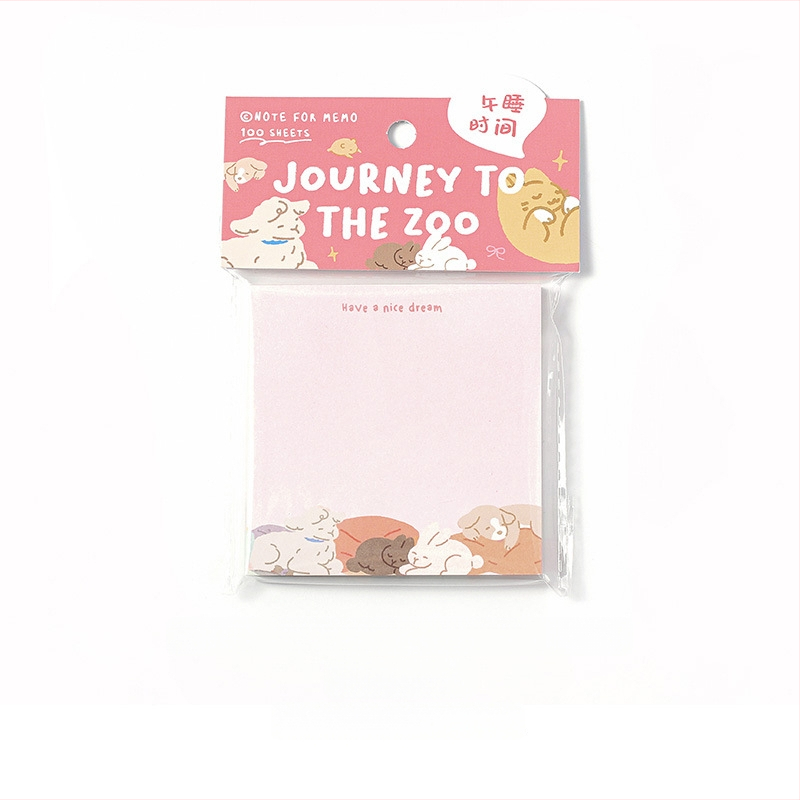 Jurnal de călătorie la grădina zoologică — 100 de file, hârtie, ilustrații în stil desen animat, imprimare