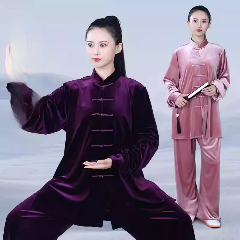 Hongji Tai Chi kostim zlatim baršunom, jesensko-zimski, unisex za odrasle, 2025 novi dizajn za vježbanje Tai Cija i borilačkih vještina