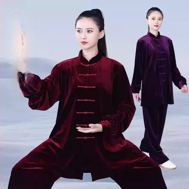 Hongji Tai Chi kostim zlatim baršunom, jesensko-zimski, unisex za odrasle, 2025 novi dizajn za vježbanje Tai Cija i borilačkih vještina