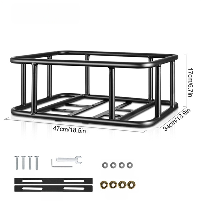 Tagumine jalgrattakorv raudse raamiga ja sisemise voodriga, mudel BIKA-BAG119, veekindel ja isoleeritud.