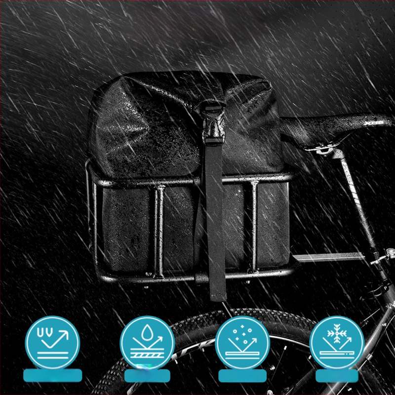 Tagumine jalgrattakorv raudse raamiga ja sisemise voodriga, mudel BIKA-BAG119, veekindel ja isoleeritud.