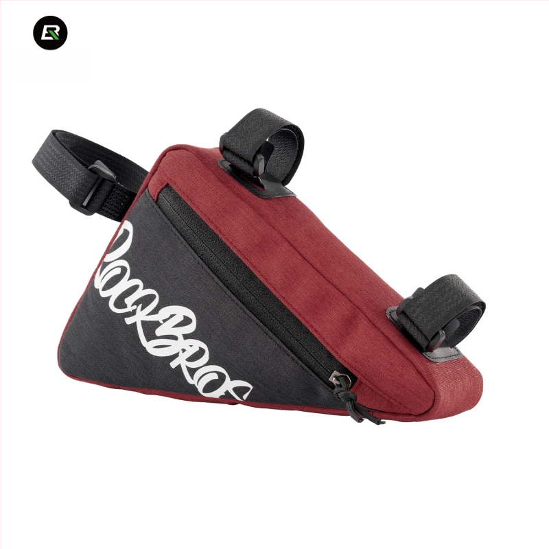 ROCKBROS Trokutna torba za gornji okvir bicikla s torbom za alate na prednjem okviru (poliesterska tkanina; zatvarač od cinkovog legura; kapacitet 1.4L/0.8L; model G001, 30180030)