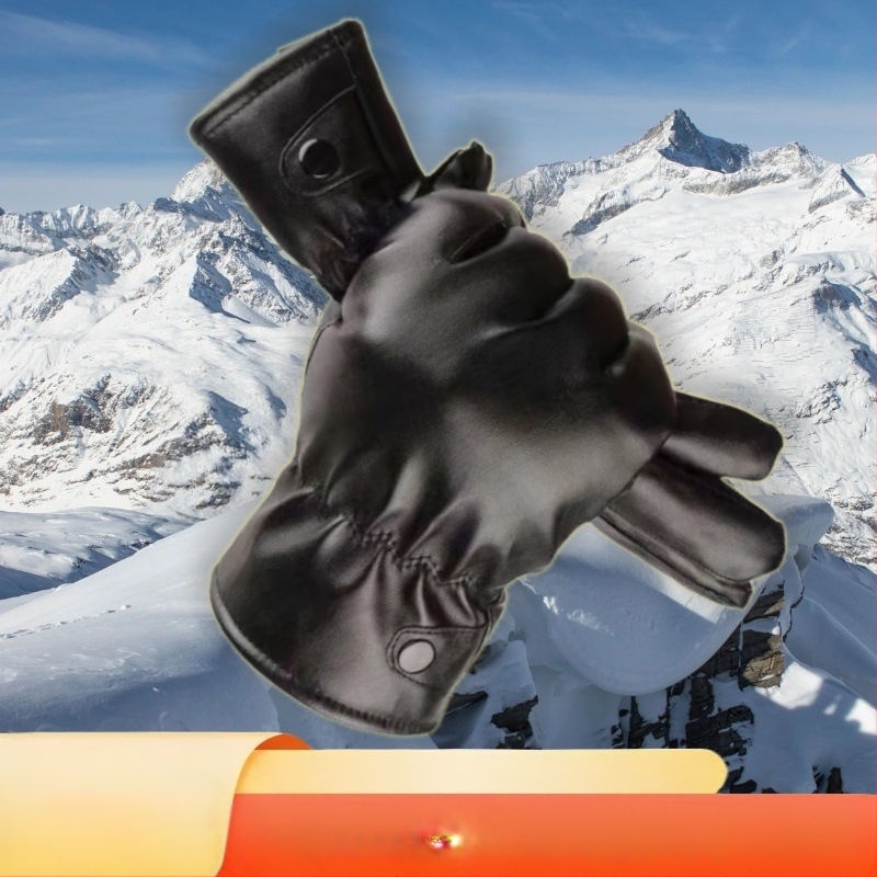 Mănuși din piele pentru ciclism, unisex, cu degete separate, compatibile cu ecran tactil, adulți