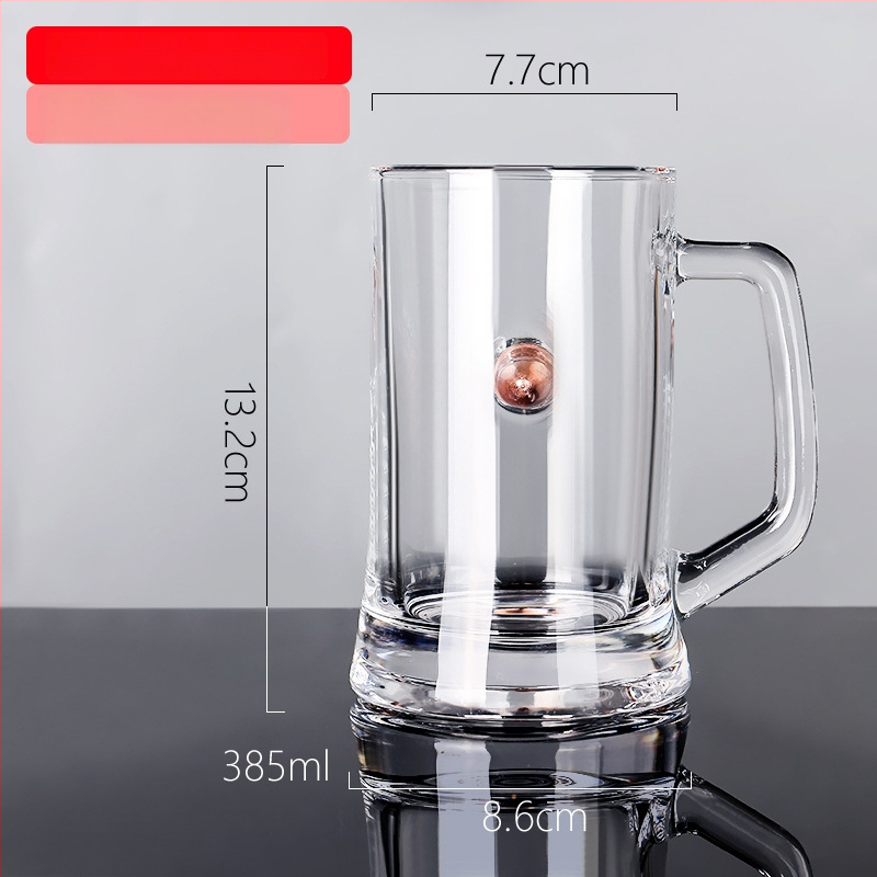 Stiklinė alaus taurelė kulkos formos su logotipu, talpa 401–500 ml, paprastas stilius
