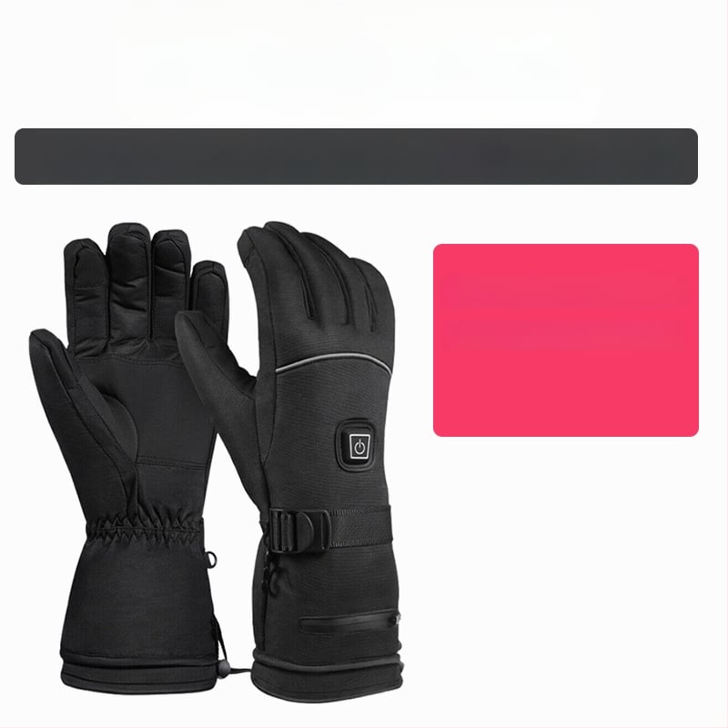 Skijaške rukavice s grijanjem na litijsku bateriju, grijanje cijele šake i prstiju, vodootporna podstava od najlona i pamuka, za odrasle, unisex