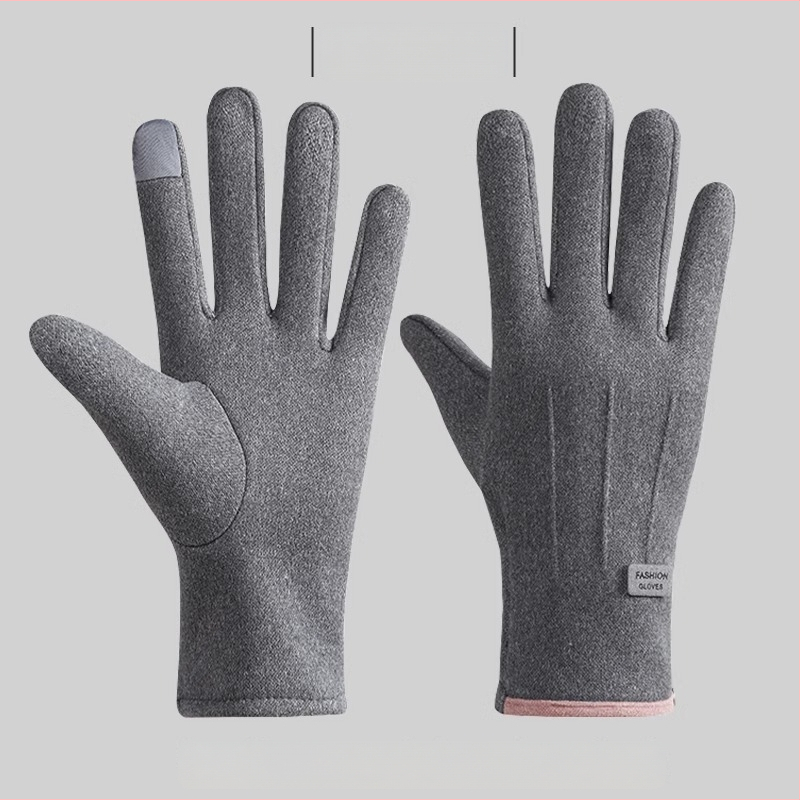 Mănuși unisex de iarnă pentru ciclism – poliester, grosime medie, degete separate, mănuși pentru bicicletă, pentru ciclism, exerciții și naveta (Poliester • Grosime medie • Degete separate • Mănuși pentru bicicletă • Pentru ciclism, exerciții, naveta)