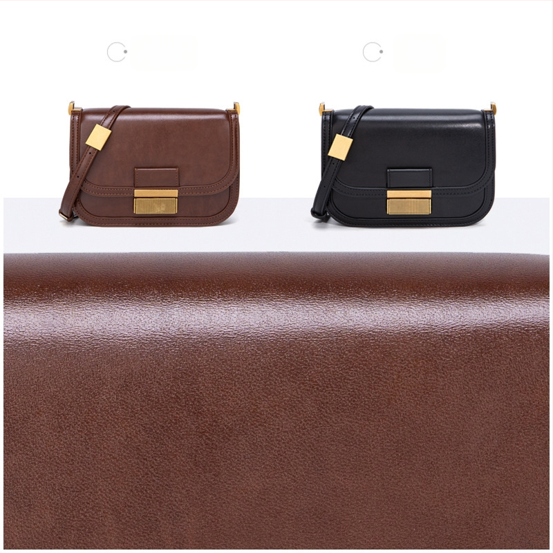 PU sieviešu crossbody soma - kvadrātvietas forma, aizdare ar sprādzi, iekšējie nodalījumi telefonam, personas apliecībai un rāvējslēdzēja kabata, regulējams siksnas garums