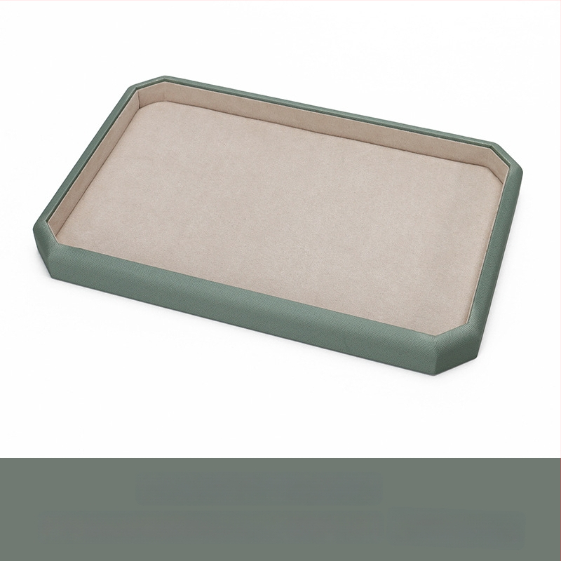 Aštuonkampis PU odos juvelyrinių dėklas, vieno sluoksnio demonstravimo dėklas, siuvimo apdaila, aukštos kokybės stilius