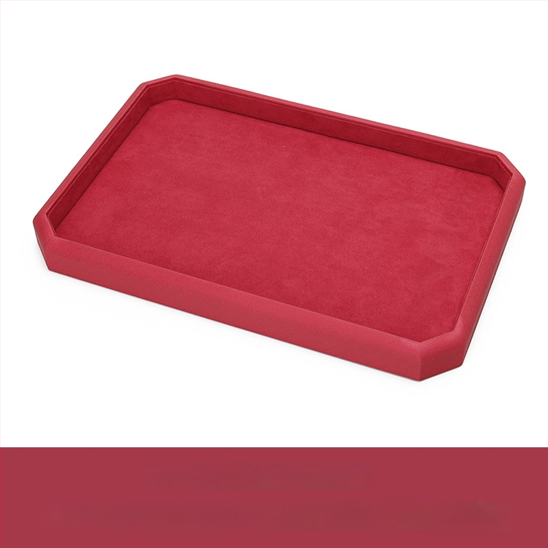 Aštuonkampis PU odos juvelyrinių dėklas, vieno sluoksnio demonstravimo dėklas, siuvimo apdaila, aukštos kokybės stilius