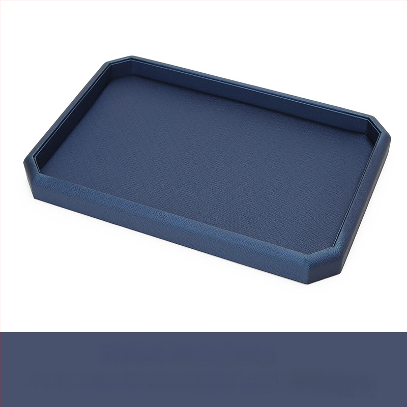 Aštuonkampis PU odos juvelyrinių dėklas, vieno sluoksnio demonstravimo dėklas, siuvimo apdaila, aukštos kokybės stilius