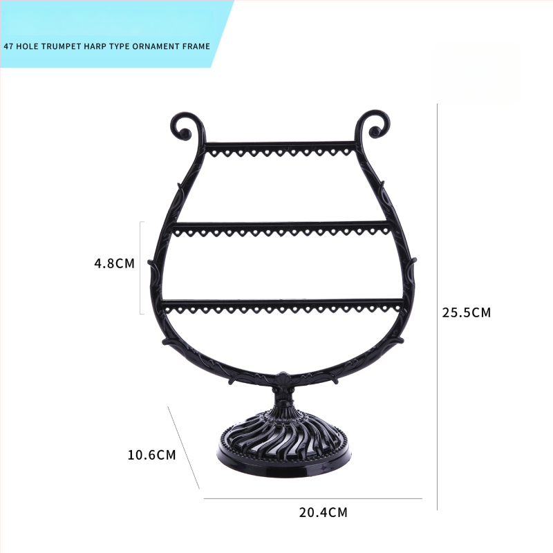 Lan Jun Pianino stiliaus juvelyrinių laikiklis, dviejų sluoksnių, PP plastikas, įpurškimo formavimas, meno vėjo stilius