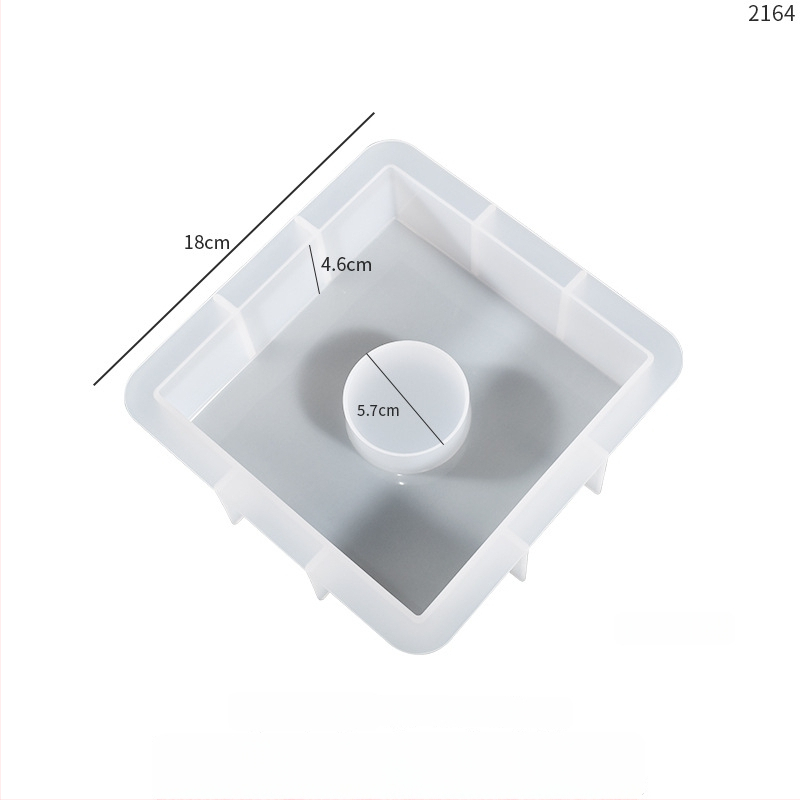 Silikoninė forma DIY laikrodžio pendulio stendui, geometrinis Europos stilius, kvadrato formos, tinkama gipsiui, epoksidinei resinai, žvakėms ir juvelyrikos gamybai