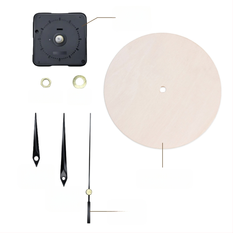 DIY sienas pulkstenis – apaļa koka plāksne, plūstošā glezna, izglītojoša rotaļa, piemērots mājām un birojā, Jauns ķīniešu stils