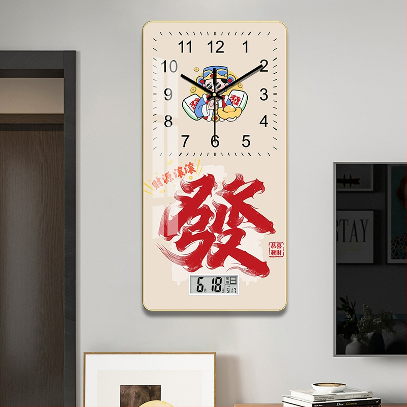 Seinaline kell kalendri ja termomeetriga, vaikne liikumine, näitajad + numbrid, vaigukorpus