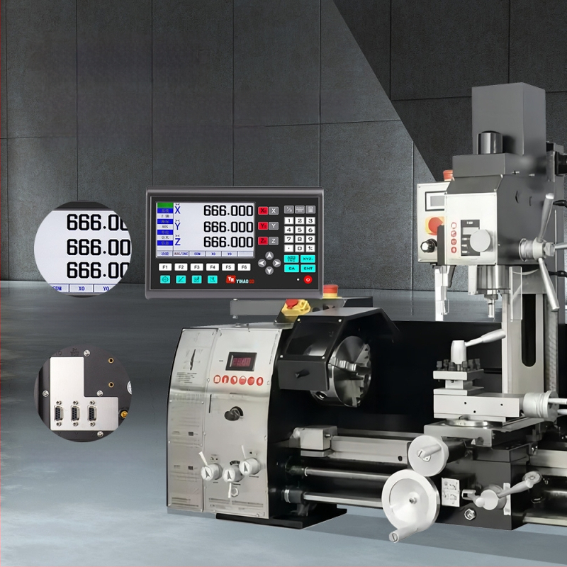 Yiyi electronic cu afișaj digital – senzor de deplasare de înaltă precizie, rezoluție 0,005 mm, potrivit pentru freze, strunguri și mașini de rectificat