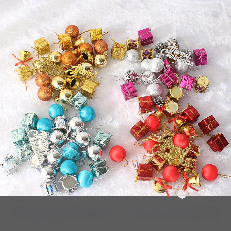 Ziemassvētku eglīšu rotājumu komplekts – plastmasas un putu rotājumi, zīmols Shengqi, piemērots Ziemassvētkiem, IP atļauja: Nē