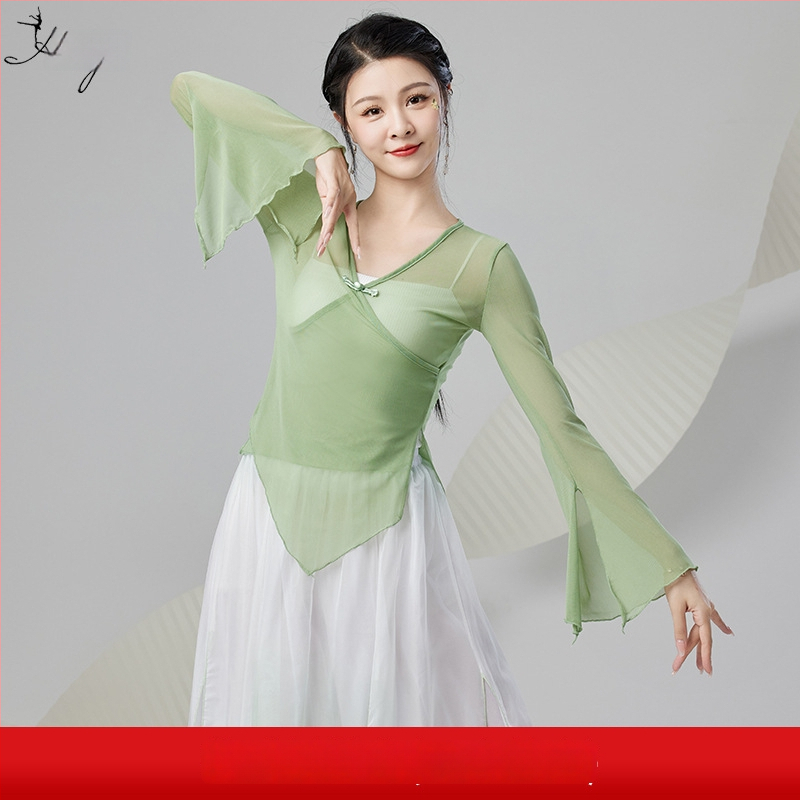 Tīkla tops ķīniešu stila klasiskajām dejām – sieviešu skatuves tērps, pavasaris 2024, vecuma grupai 25–29 gadi