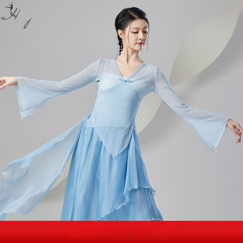 Tīkla tops ķīniešu stila klasiskajām dejām – sieviešu skatuves tērps, pavasaris 2024, vecuma grupai 25–29 gadi