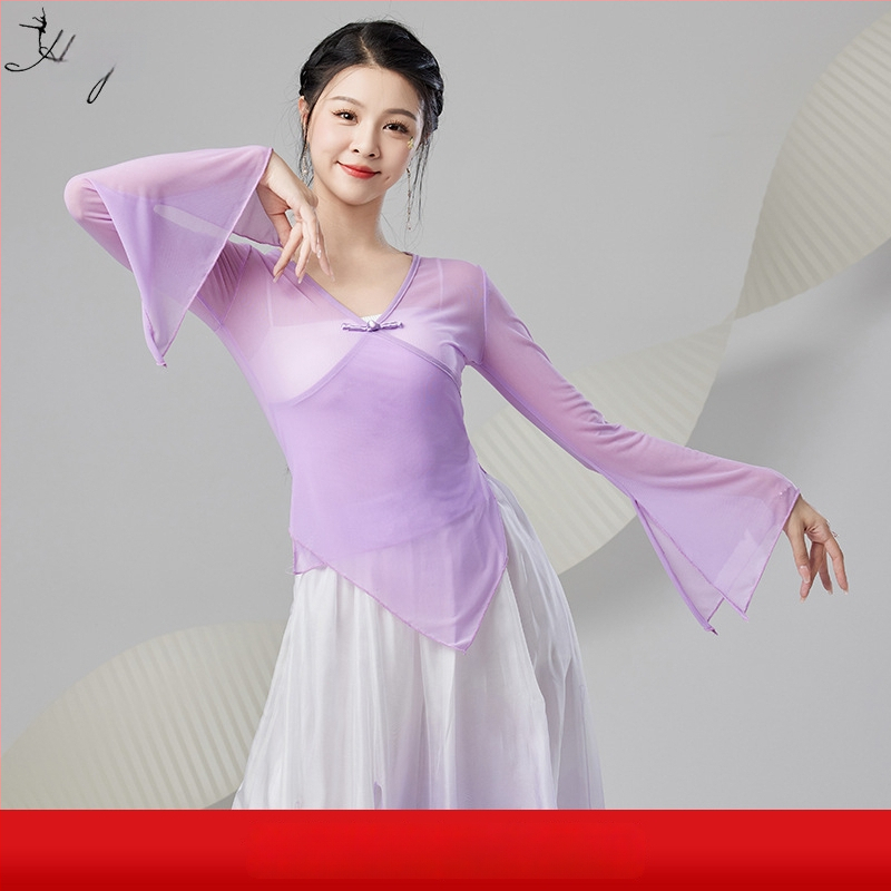 Tīkla tops ķīniešu stila klasiskajām dejām – sieviešu skatuves tērps, pavasaris 2024, vecuma grupai 25–29 gadi