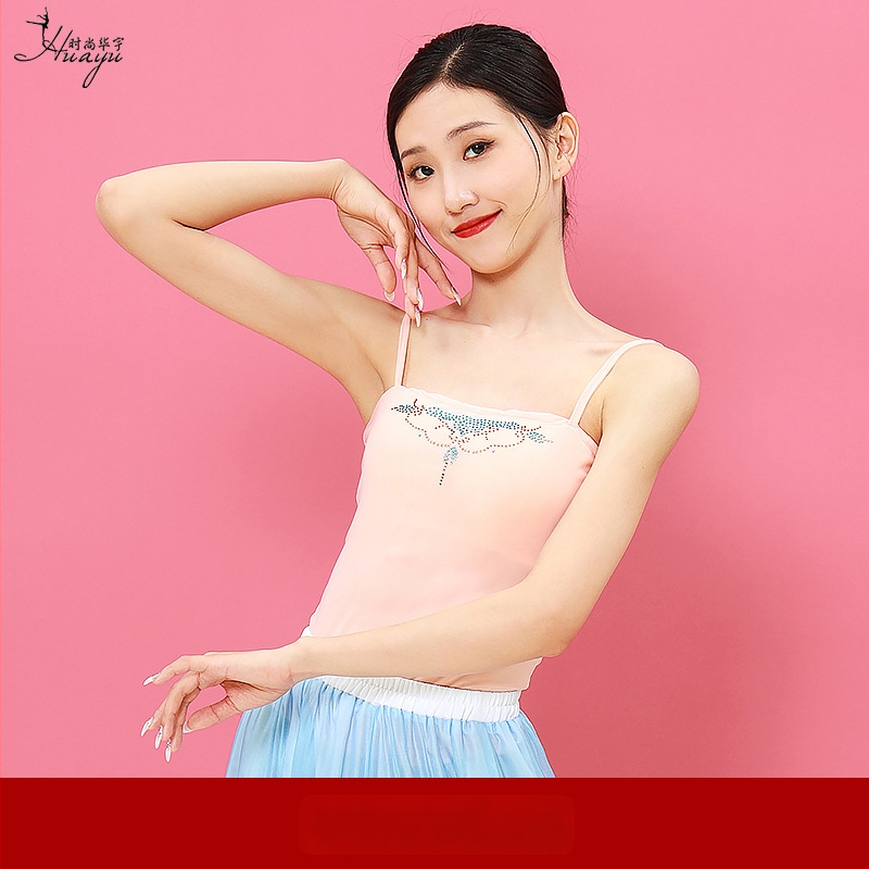 Sievietes klasiskā deju tīkla tops ķīniešu stilā, poliestera 50–70%, vasara 2025