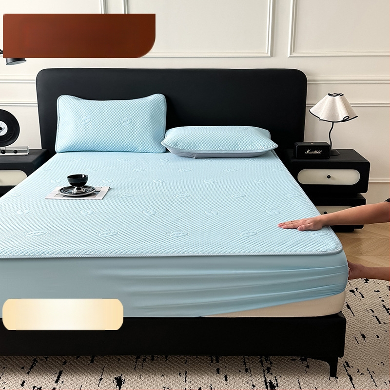 Voodi matid viskoosist ice silkist, jacquard-kude, kaasaegne minimalistlik stiil, ice silk matt