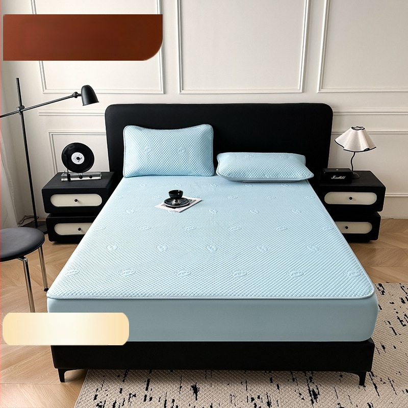 Voodi matid viskoosist ice silkist, jacquard-kude, kaasaegne minimalistlik stiil, ice silk matt