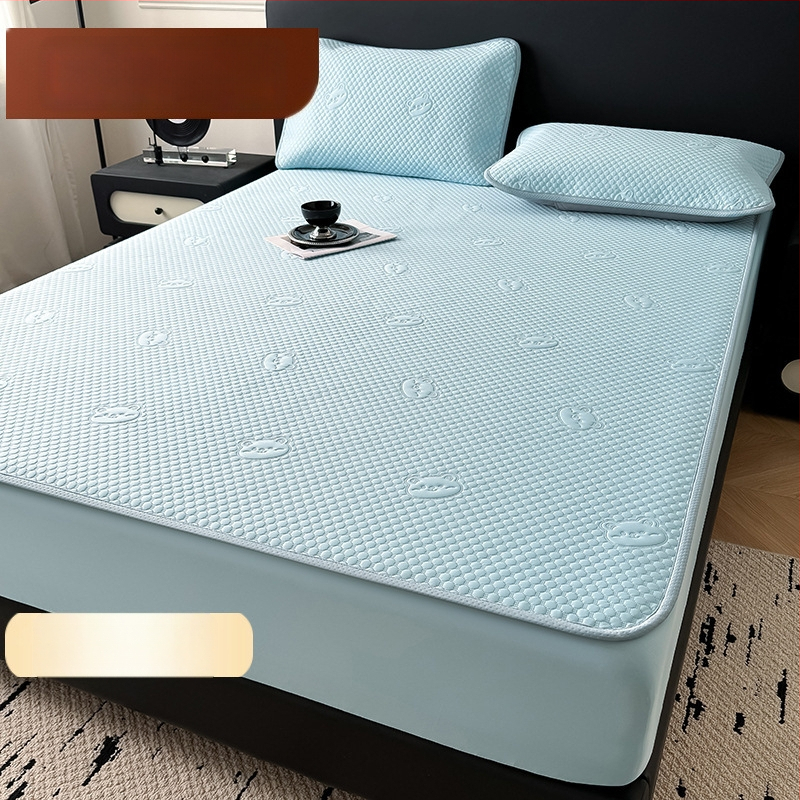 Voodi matid viskoosist ice silkist, jacquard-kude, kaasaegne minimalistlik stiil, ice silk matt