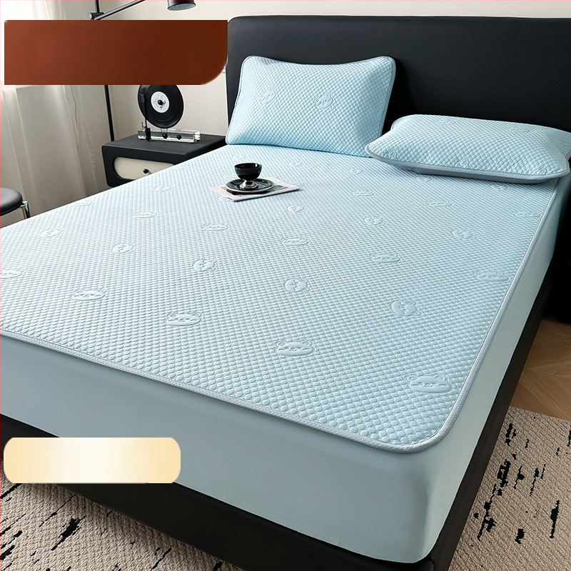 Voodi matid viskoosist ice silkist, jacquard-kude, kaasaegne minimalistlik stiil, ice silk matt