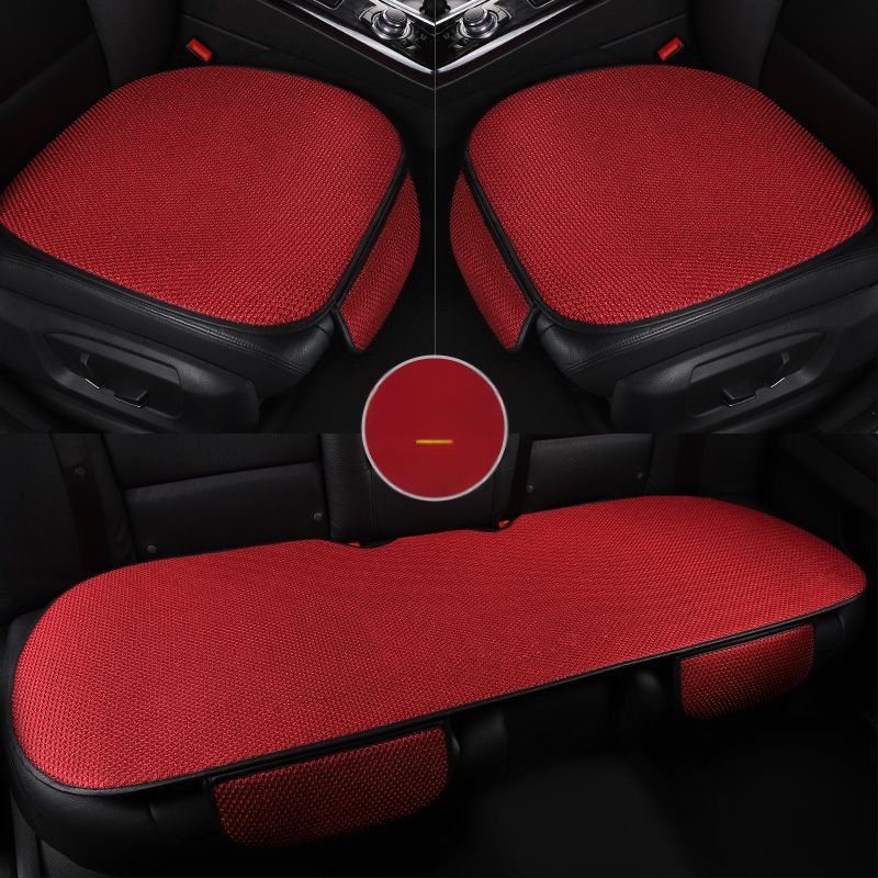 Автомобилна седалкова възглавница с охлаждащ Ice Silk мат, универсална за четири сезона и покритие за задната седалка. Марка: Hushi shangpin. Материал: Ice silk; произход: Хебей; спецификация: General.