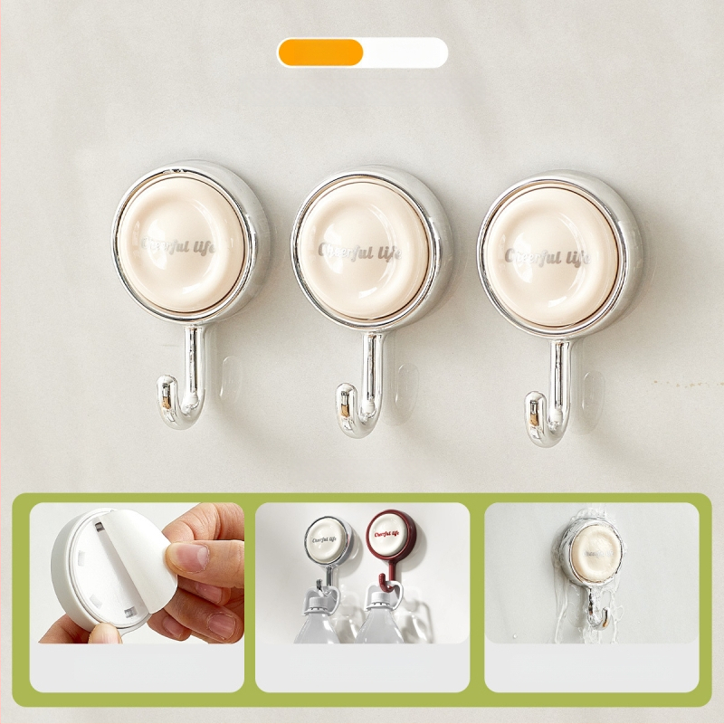 Κρεμάστρα πόρτας με ισχυρή κόλλα, χωρίς διάτρηση, για κουζίνα και μπάνιο, μονός γάντζος, πλαστικό κατάλληλο για τρόφιμα, μέγιστο φορτίο 2 kg