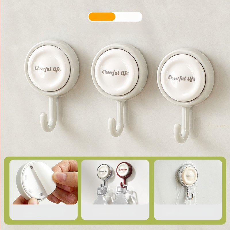 Κρεμάστρα πόρτας με ισχυρή κόλλα, χωρίς διάτρηση, για κουζίνα και μπάνιο, μονός γάντζος, πλαστικό κατάλληλο για τρόφιμα, μέγιστο φορτίο 2 kg