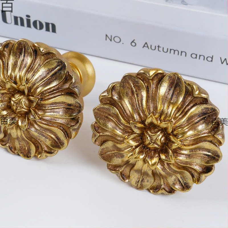 Sveķu aizkaru sienas āķis ar kupola galvu, franču stila dekoratīvs piederums