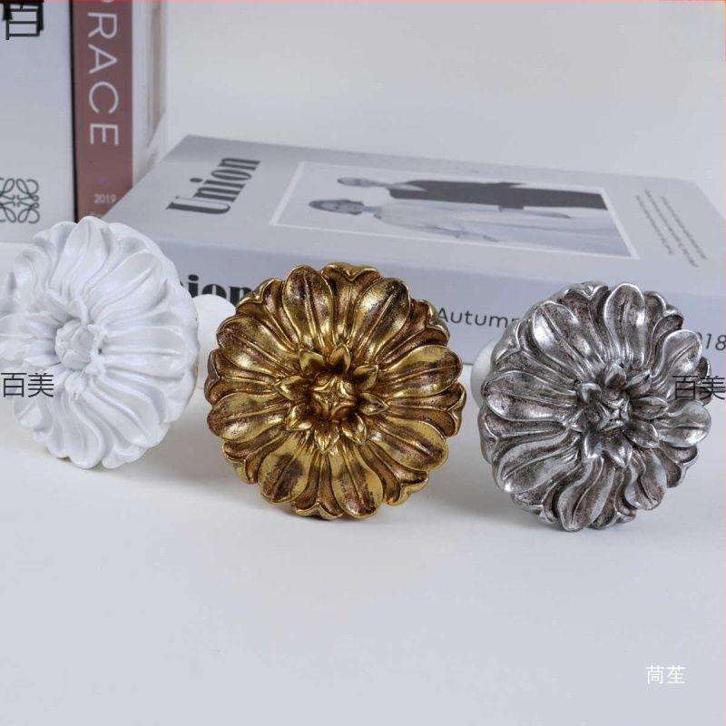 Sveķu aizkaru sienas āķis ar kupola galvu, franču stila dekoratīvs piederums