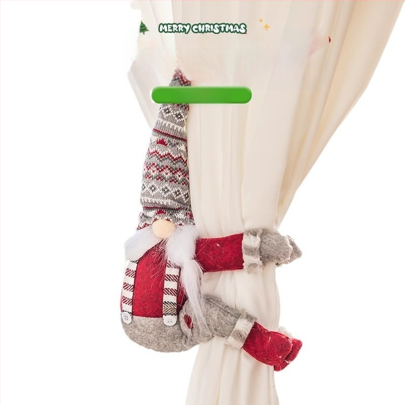 Bangfa Ziemassvētku multenes aizkaru siksnas – audums, pāris sprādzes, guļamistabai un viesistabai