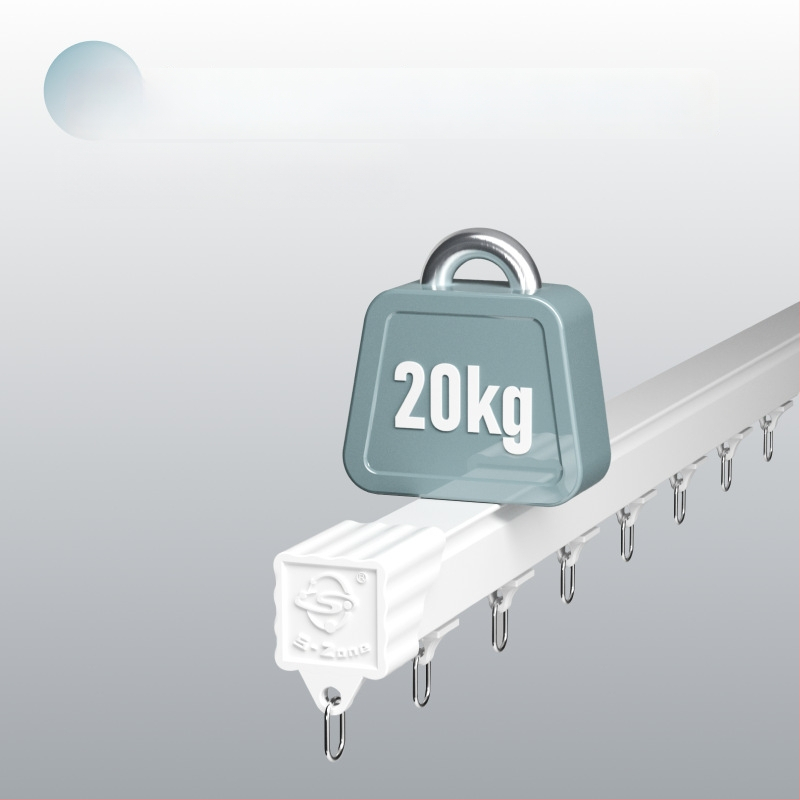 Aizkaru furnitūra — alumīnija sakausējums — piemērots karājamu aizkaru piekāršanai — zīmols Shenzhou Yuye — moderns un minimālisks stils