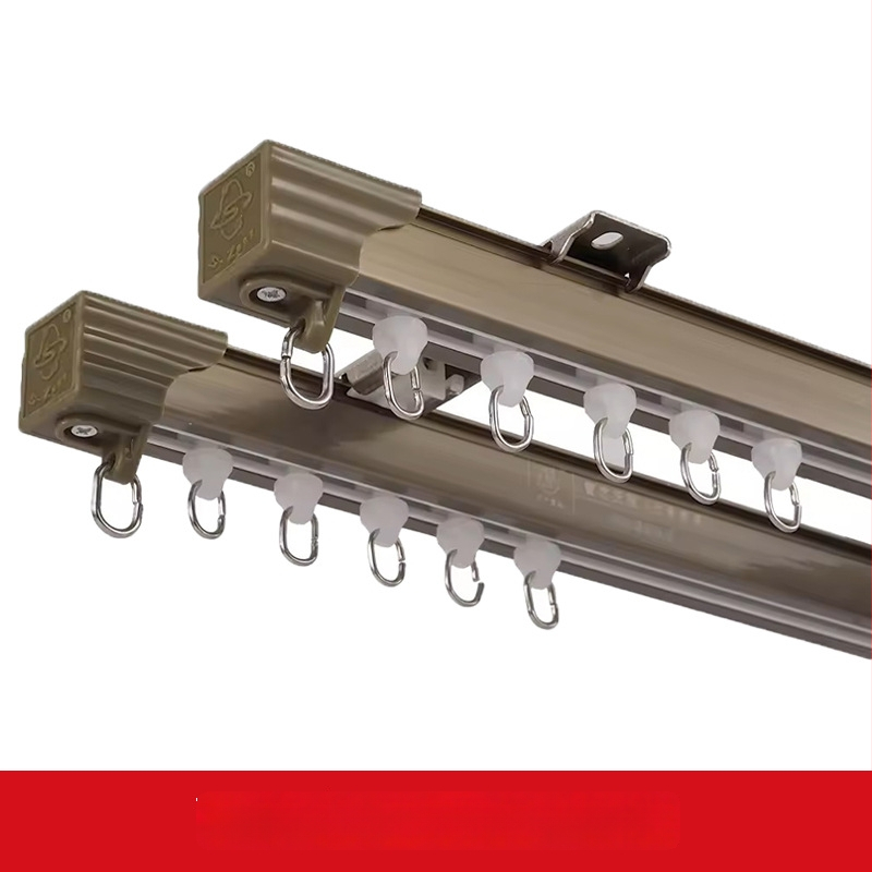 Aizkaru furnitūra — alumīnija sakausējums — piemērots karājamu aizkaru piekāršanai — zīmols Shenzhou Yuye — moderns un minimālisks stils