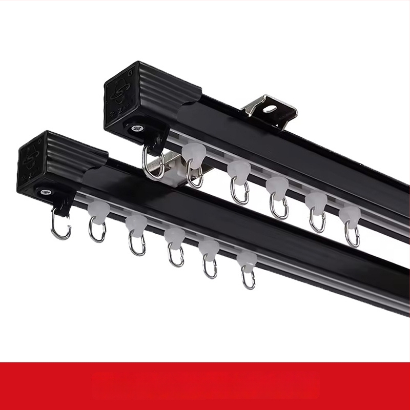 Aizkaru furnitūra — alumīnija sakausējums — piemērots karājamu aizkaru piekāršanai — zīmols Shenzhou Yuye — moderns un minimālisks stils