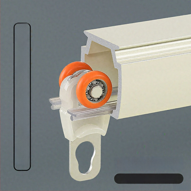 Aizkaru sliede, alumīnija sakausējums, klusa darbība, dubultā sliede, modelis JFL597, Jin Fulong