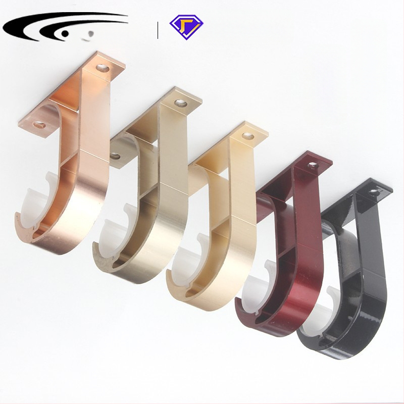 Romas stangas stiprinājums, alumīnija sakausējums, DGDM ar vienu āķi, piemērots aizkariem