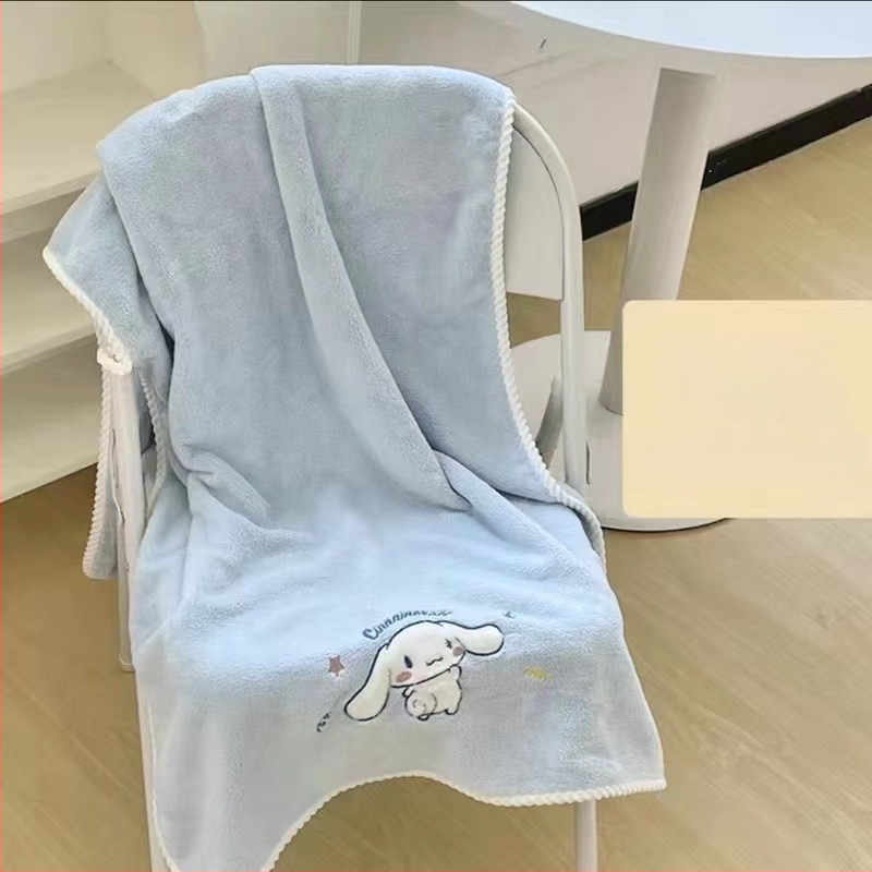 Set de prosoape de baie Yugui Dog, 3 piese, fleece coral, țesătură plată