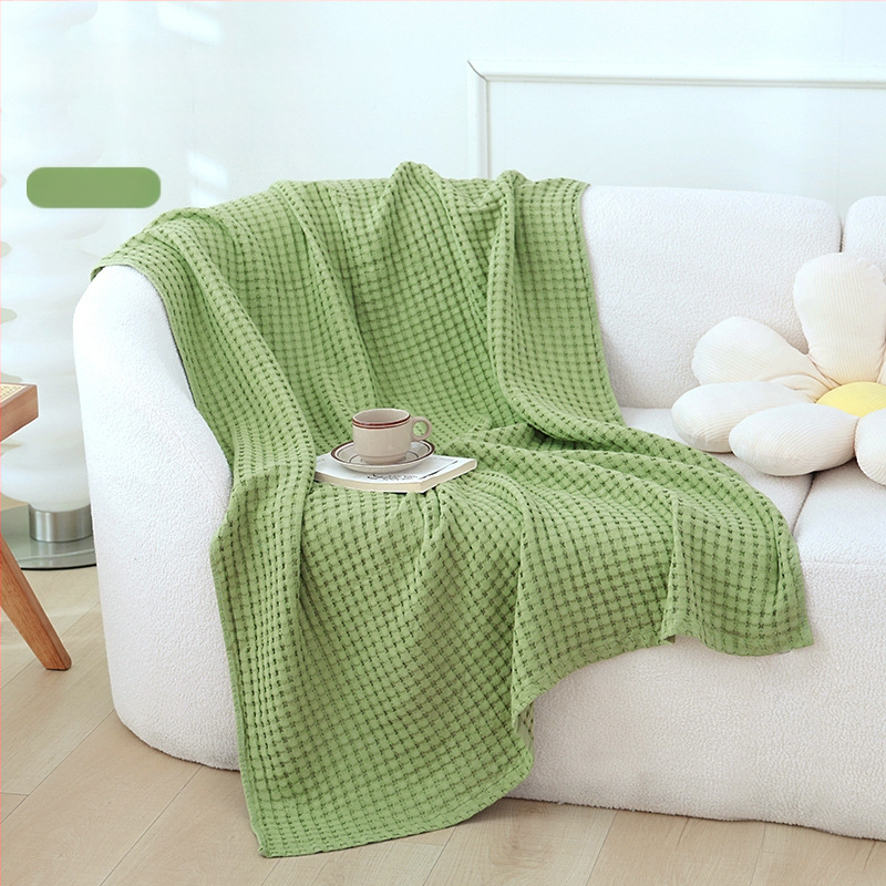 Medvilninis rankšluosčio pledas, 300–499 g, keturi sezonai universalus, šiuolaikinis minimalistinis stilius