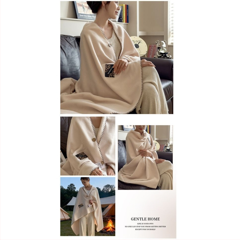 Šalies pledas iš poliesterio, 500–799 g, vientisa spalva, lengvas prabangos stilius, visoms sezonoms