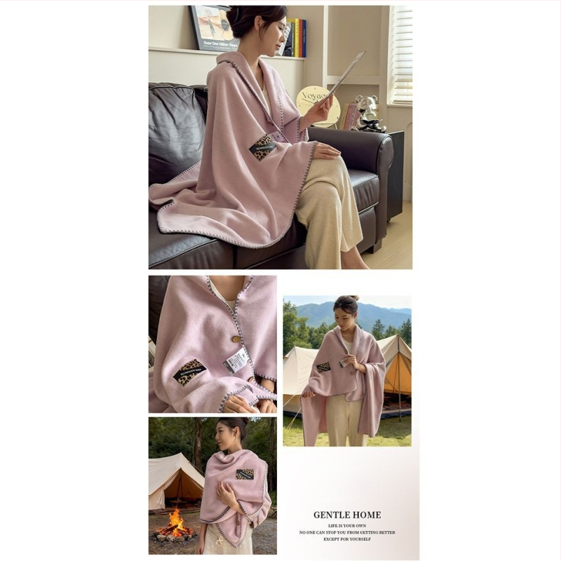 Šalies pledas iš poliesterio, 500–799 g, vientisa spalva, lengvas prabangos stilius, visoms sezonoms