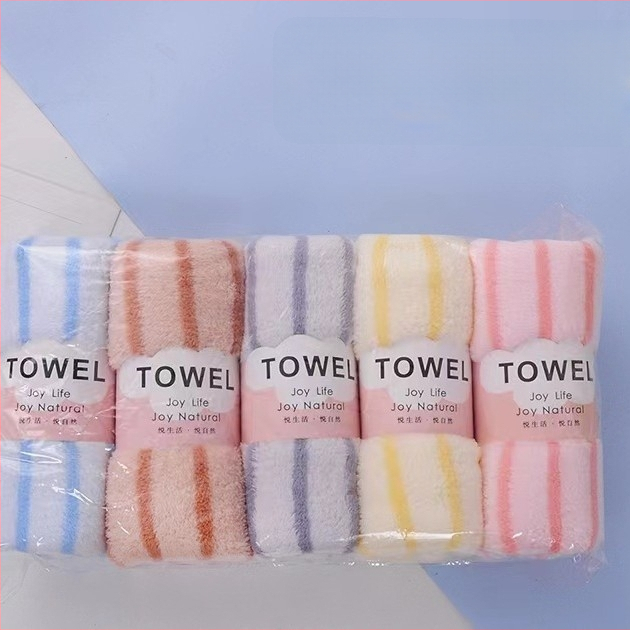 Viis korallfliisi käterätiku komplekt näole ja kätele — imav, kiuduvaba, kiiresti kuivavad, 70 g