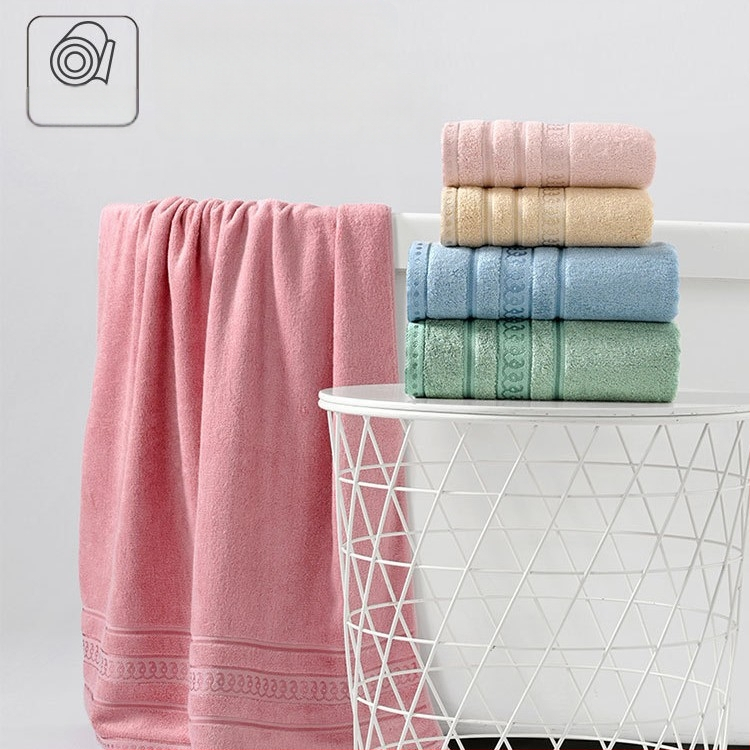 Set prosoape de baie din fibre de bambus: prosop de corp și prosop de față, gros, moale și absorbant, prietenos cu pielea, țesătură simplă, 100 g, fir 32s, personalizare disponibilă