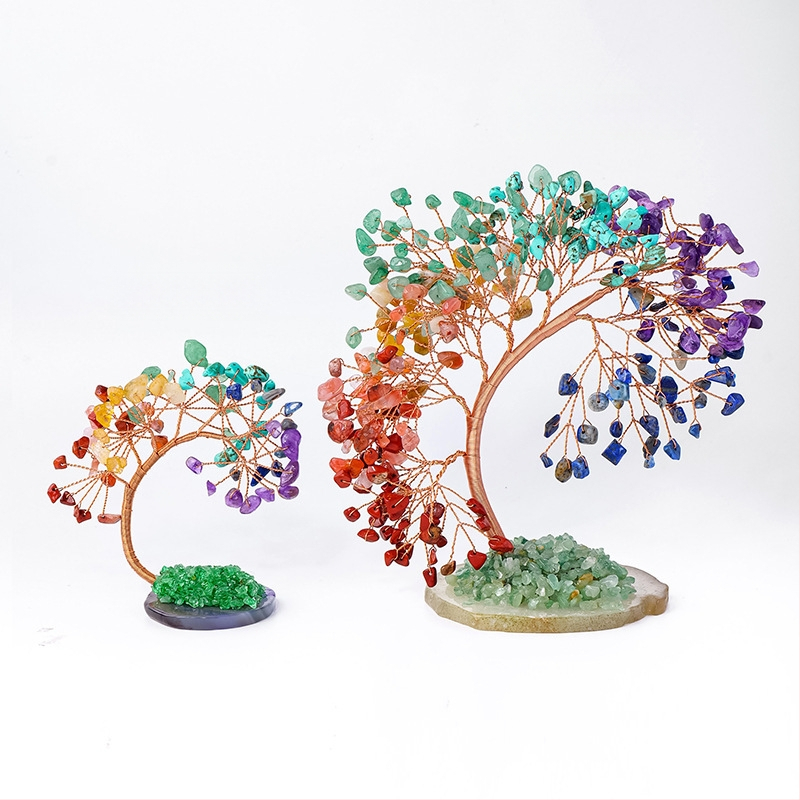 Ametisto kristalo medis, Čakrų ir Gyvenimo medis, Modernus minimalistinis stilius, Pakuotė PP maišelyje