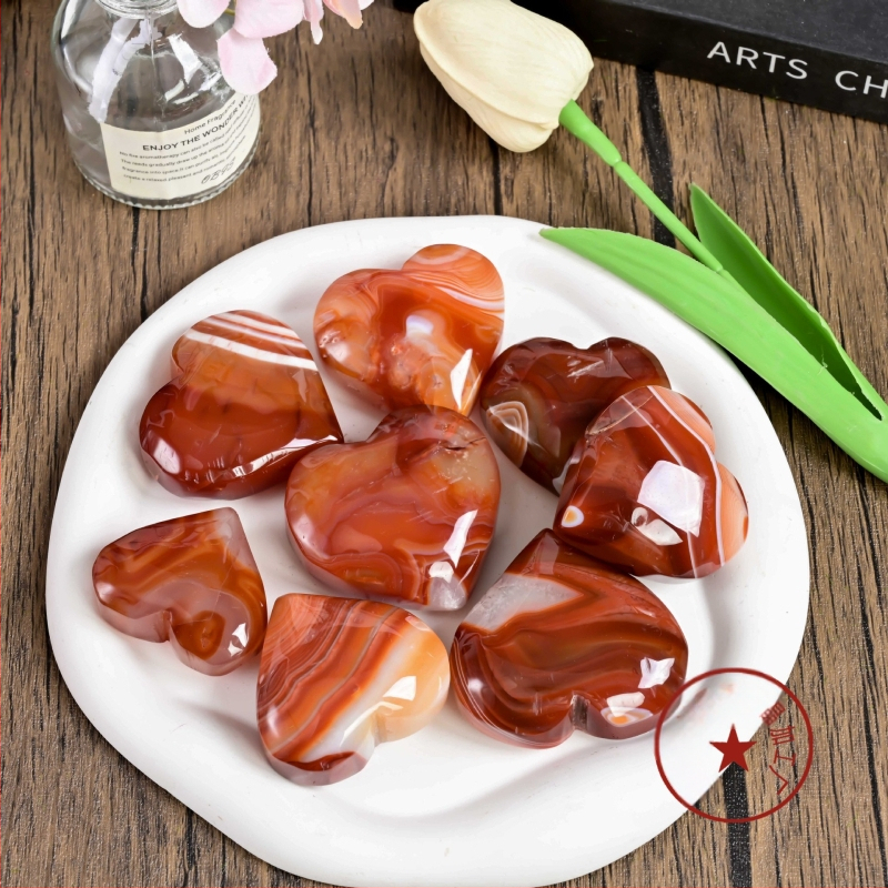 Ornament de birou din agat – formă geometrică, cristal lustruit, stil modern minimalist