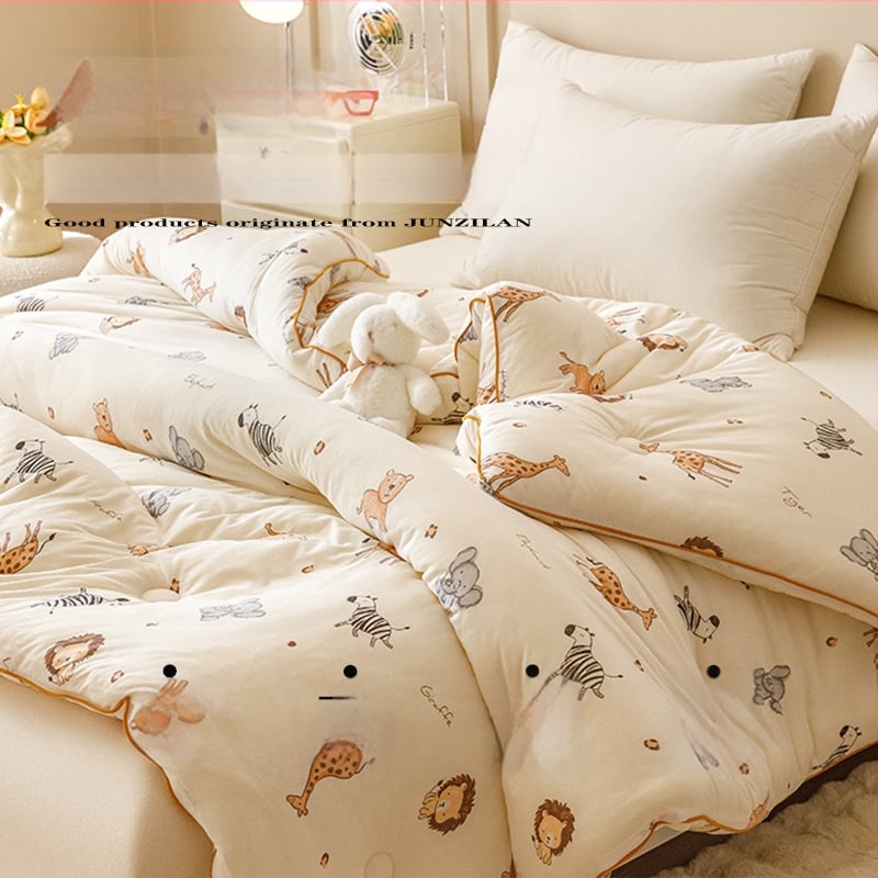 Cuvertură din fibre de soia pentru toate anotimpurile – material tricotat din bumbac, umplutură din fibre de soia, 3,5–4 kg, cusută și imprimată, pentru copii